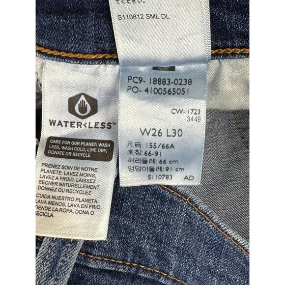 Levi's 724 NEW High Rise Straight Medium Wash Jean W26 L30 Short Casual Stretch - Picture 12 of 14